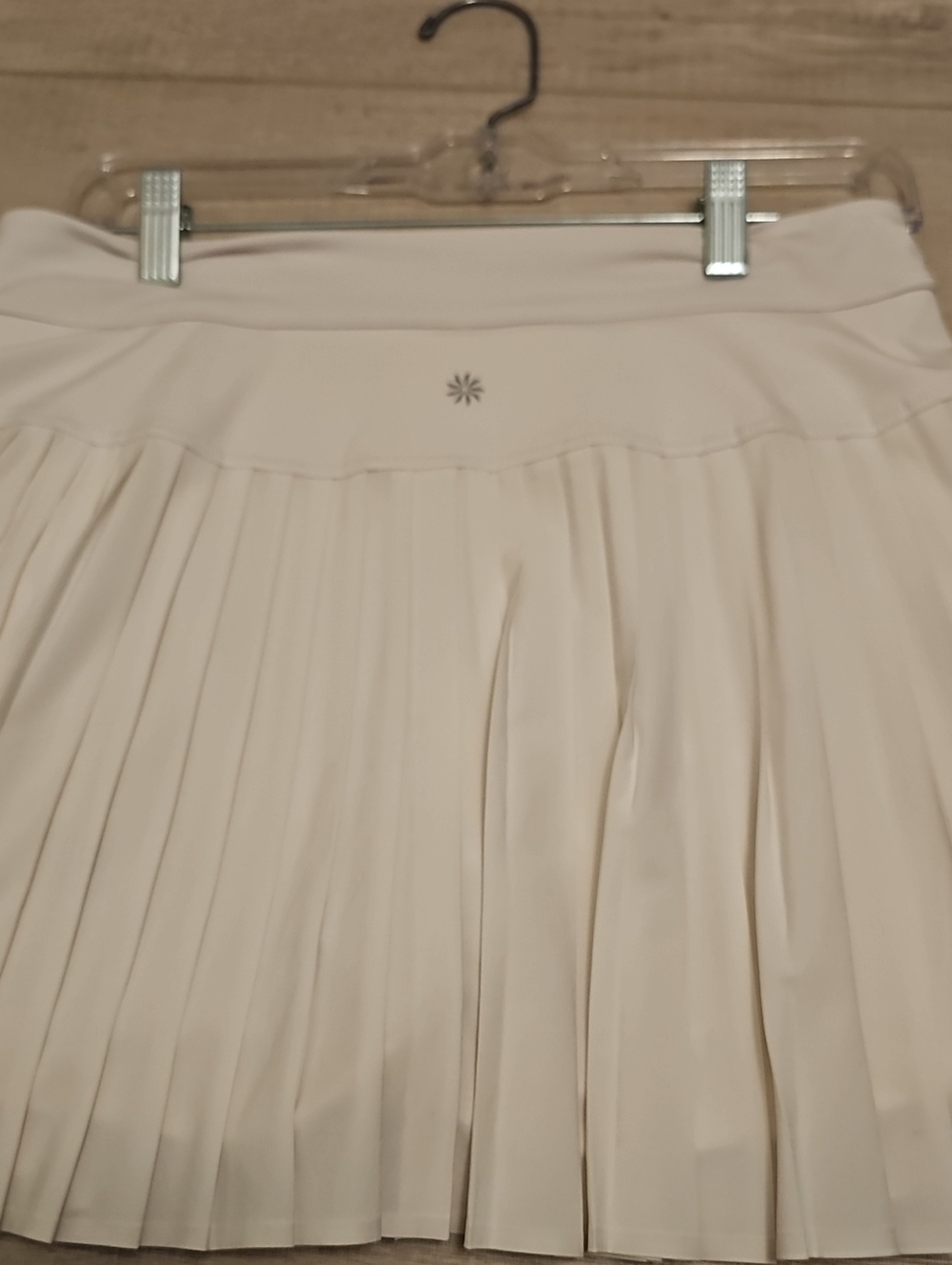 Light Cream Pleated Women's Skirt - Athletic-Inspired